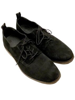 AllSaints LEIGH Derby Oxford Black Suede Lace-up Crepe Sole Size: EU 40/ US 7